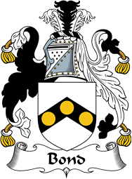 English Coat of Arms for the family Bond