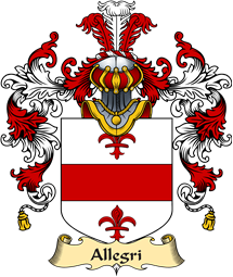 Italian Family Coat of Arms (v.25a) Allegri