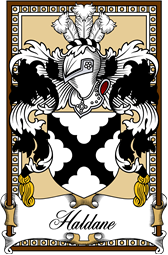 Scottish Coat of Arms Bookplate for Haldane