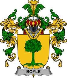 Irish Family Coat of Arms (v.25b) Boyle or O