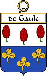 French Coat of Arms Badge for de Gaule (Gaule de)