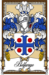 Scottish Coat of Arms Bookplate for Belfarge or Belfrage