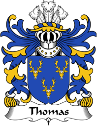 Welsh Coat of Arms for Thomas (AP DAFYDD AP GRUFFUDD)