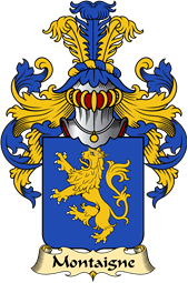 French Family Coat of Arms (v.23) for Montagne or Montaigne