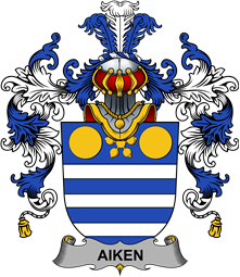 Irish Family Coat of Arms (v.25b) Aiken