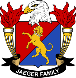 Coat of arms used by the Jaeger family in the United States of America