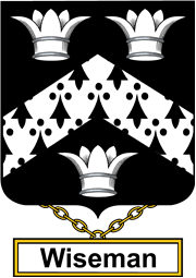 English Coat of Arms Shield Badge for Wiseman
