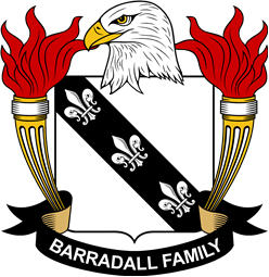 Coat of arms used by the Barradall family in the United States of America