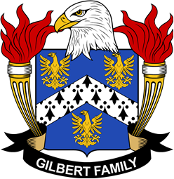 Coat of arms used by the Gilbert family in the United States of America