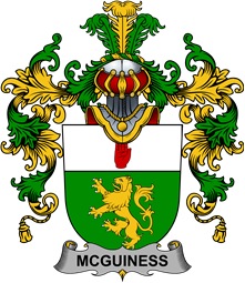 Irish Family Coat of Arms (v.25b) McGuiness or McGenis