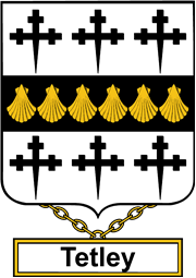 English Coat of Arms Shield Badge for Tetley