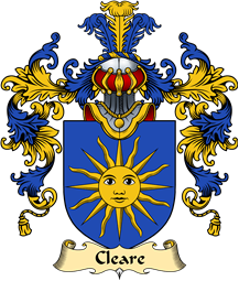 Irish Family Coat of Arms (v.25a) Cleare