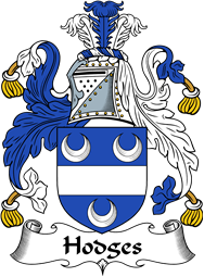 English Coat of Arms for the family Hodges