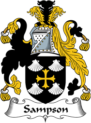 English Coat of Arms for the family Sampson