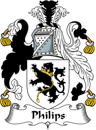 English Coat of Arms for the family Philips or Phillips