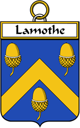 French Coat of Arms Badge for Lamothe or Lamotte