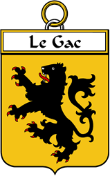 French Coat of Arms Badge for Le Gac