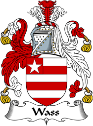 English Coat of Arms for the family Wass