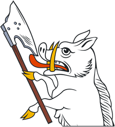 Demi Boar Holding Battle-Axe