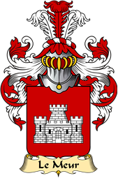French Family Coat of Arms (v.23) for Le Meur (or Meur)