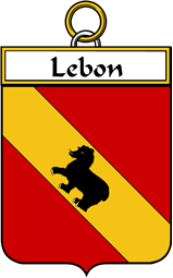 French Coat of Arms Badge for Lebon (bon le)