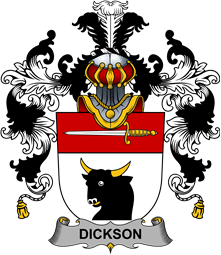 Irish Family Coat of Arms (v.25b) Dickson