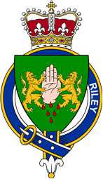 British Garter Coat of Arms for Riley (Ireland)