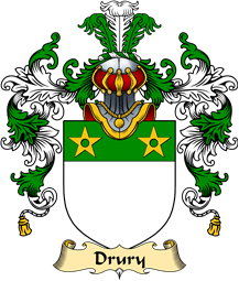 English Family Coat of Arms (v.25) Drury
