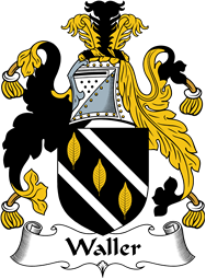 English Coat of Arms for the family Waller