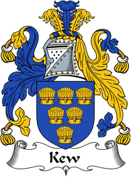 English Coat of Arms for the family Kew