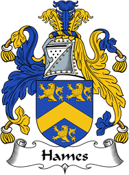 English Coat of Arms for the family Hammes or Hames