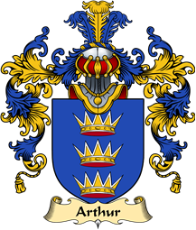 Welsh Family Coat of Arms (v.25) Arthur II (ab uthr pendragon-King Arthur)