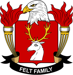 Coat of arms used by the Felt family in the United States of America