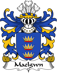 Welsh Coat of Arms for Maelgwn (GWYNEDD, King of Gwynedd)