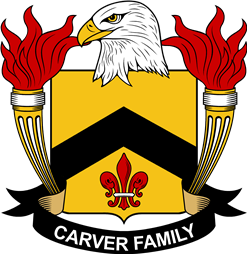 Coat of arms used by the Carver family in the United States of America