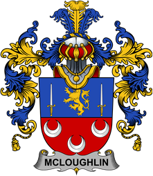 Irish Family Coat of Arms (v.25b) McLoughlin or Loughlin