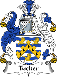 English Coat of Arms for the family Tucker or Tooker