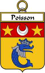 French Coat of Arms Badge for Poisson