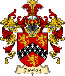 Welsh Family Coat of Arms (v.25) Dawkin (of Abergavenny, Monmouthshire)