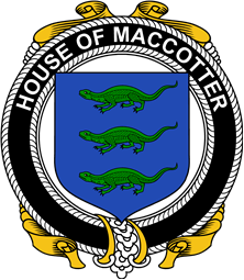 Irish Coat of Arms Badge for the MACCOTTER family