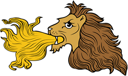 Lion Head Vomiting Flames