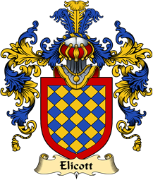 English Family Coat of Arms (v.25) Elicott