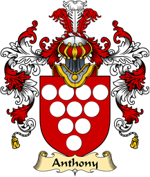 English Family Coat of Arms (v.25) Anthony