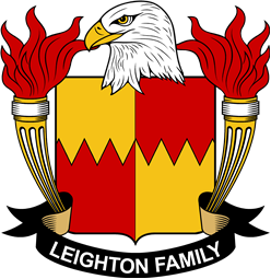 Coat of arms used by the Leighton family in the United States of America