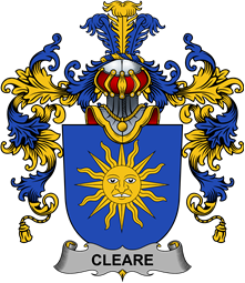 Irish Family Coat of Arms (v.25b) Cleare
