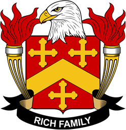 Coat of arms used by the Rich family in the United States of America