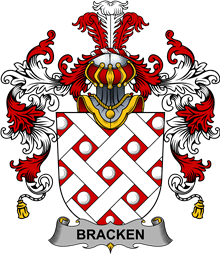 Irish Family Coat of Arms (v.25b) Bracken or O