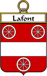 French Coat of Arms Badge for Lafont