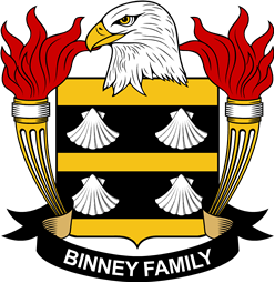 Coat of arms used by the Binney family in the United States of America