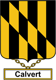 English Coat of Arms Shield Badge for Calvert